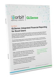 GLSense Integrated Financial Reporting for Excel Users fact sheet